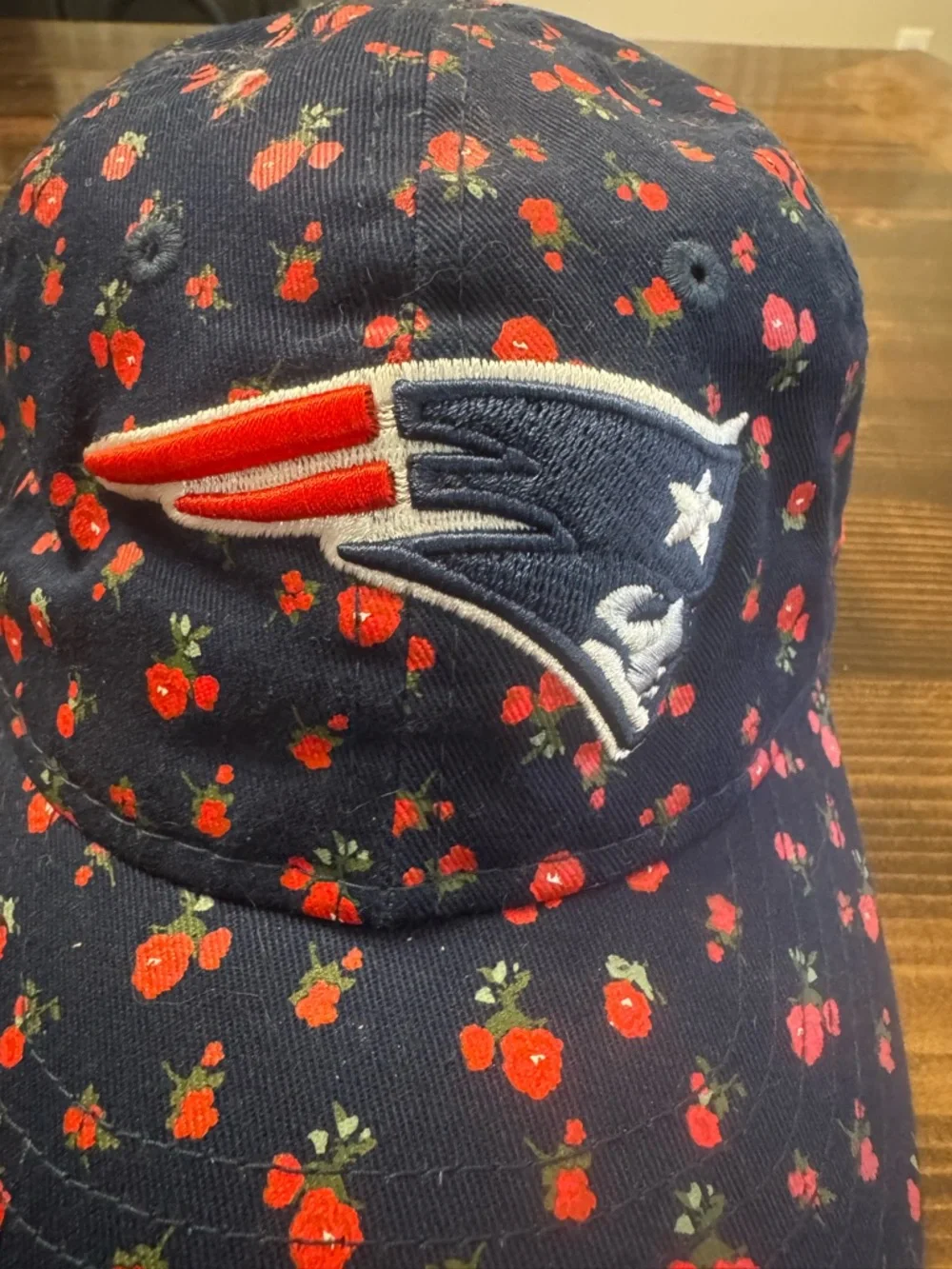 New Era Toddler Girls Navy Floral New England Patriots Cap
